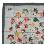 Hermes Carre 90 Scarf 100% Silk A Walk In The Park Maple Leaf Green Box — view 3