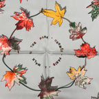 Hermes Carre 90 Scarf 100% Silk A Walk In The Park Maple Leaf Green Box — view 7