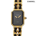 Chanel Premiere L Size H0001 Vintage Watch Black Gold