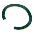Bottega Veneta Calf Bangle Bracelet s Green Gold Silver Enamel
