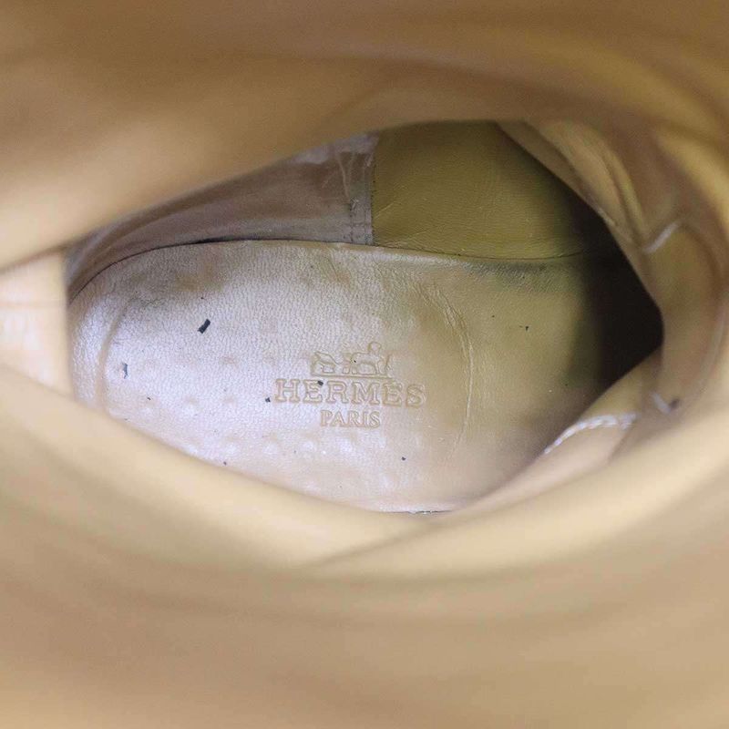 Hermes Jumping Suede Long Boots Z Beige 36 — view 5