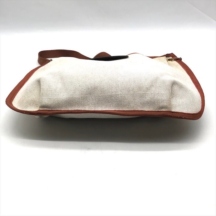 Hermes Canvas Saco Rodeo Toile Ash Shoulder Bag Brown — view 4