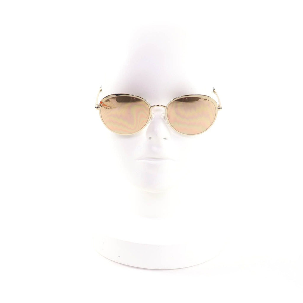 Chanel CC Logo Boston Mirror Lens Sunglasses Gold Marble 55 18 140 — view 3