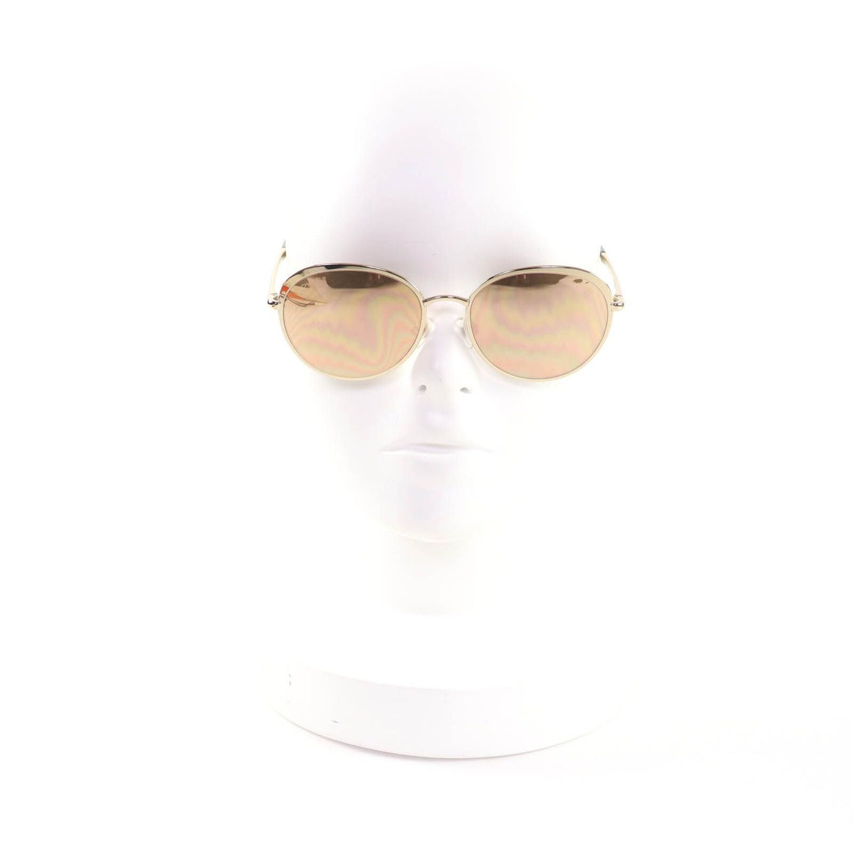 Chanel CC Logo Boston Mirror Lens Sunglasses Gold Marble 55 18 140 — view 3
