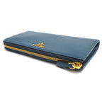 Prada Long Wallet Men Leather Light Blue 1 M1183 — view 4