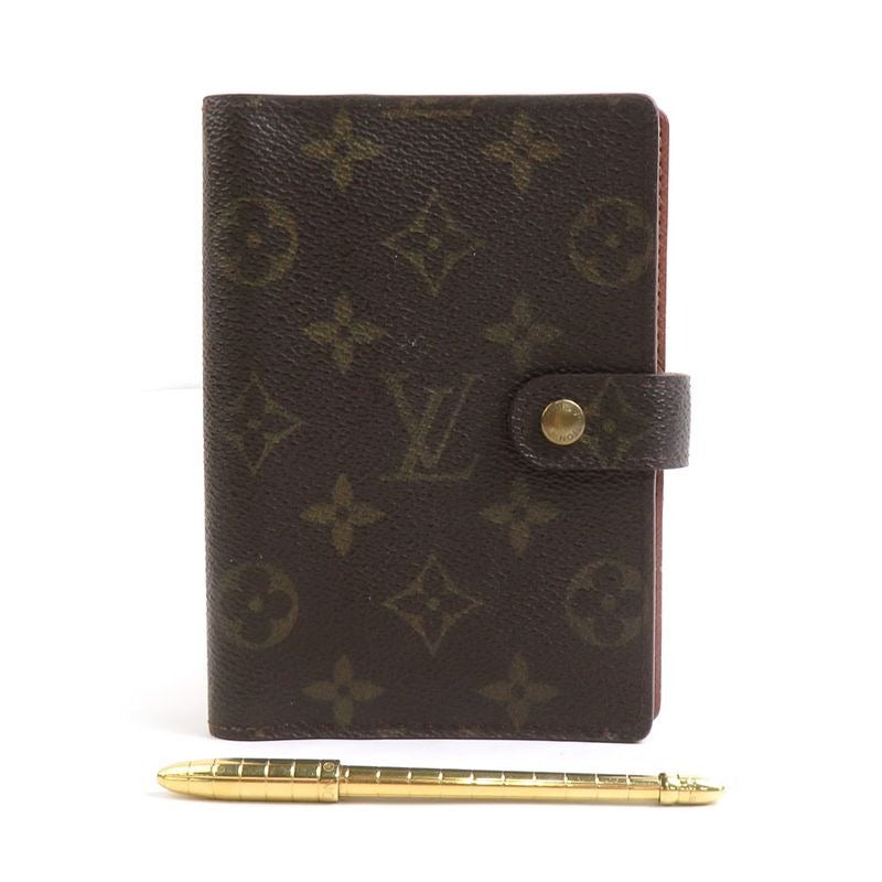Louis Vuitton Ballpoint Pen Set Notebook Cover Monogram Agenda PM