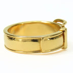 Hermes Scarf Ring Santure Metal Gold Belt Motif Accessory Plated — view 3