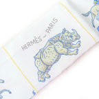 Hermes S 07 Parade 100% Silk Gris Pe Lou Veil Jeann — view 6