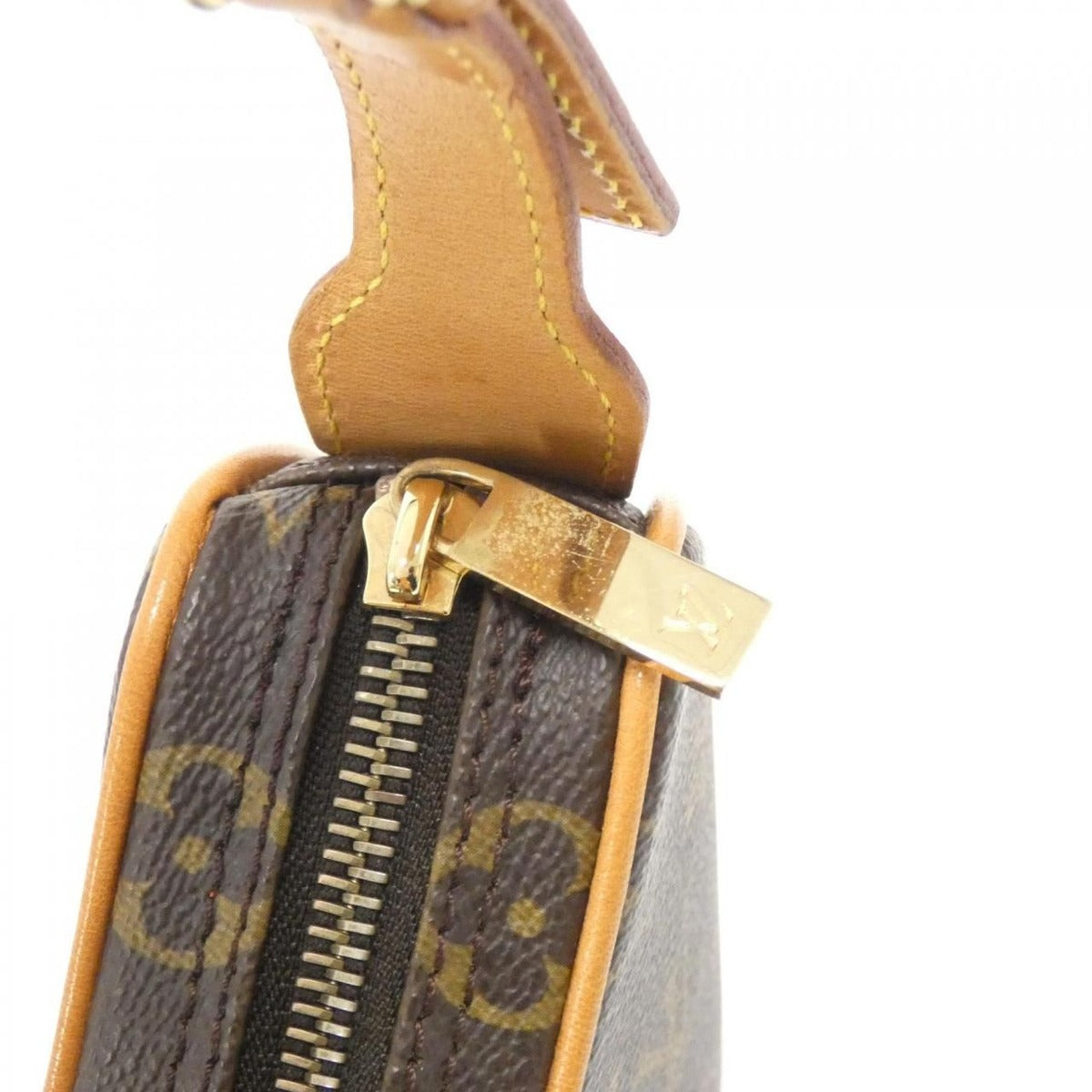 Louis Vuitton Monogram Pochette Croissant Shoulder Bag Brown Marron — view 4