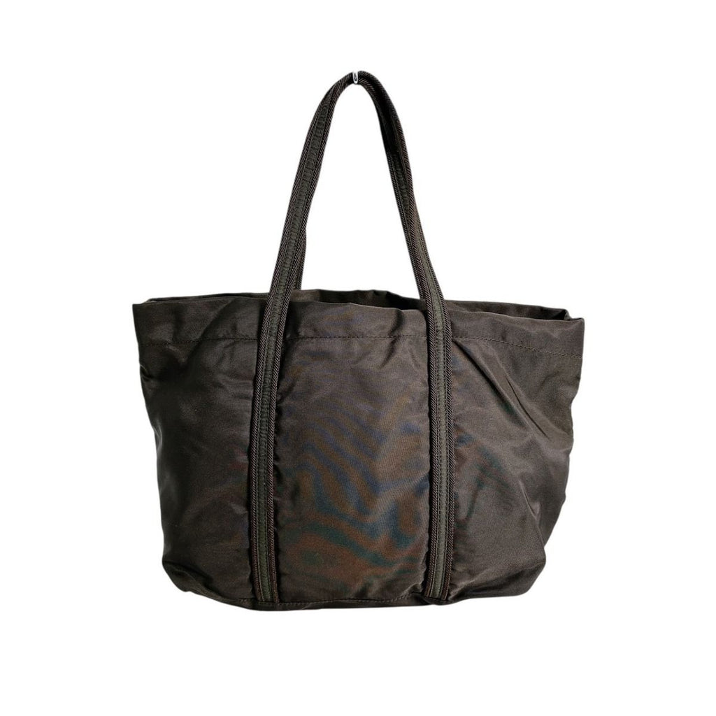 Prada Br0977 Logo Embroidered Tote Khaki — view 4