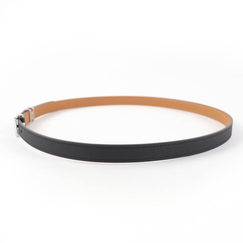 Hermes Pop 15 Veau Epsom Silver Belt Black 75 Box Storage — view 3
