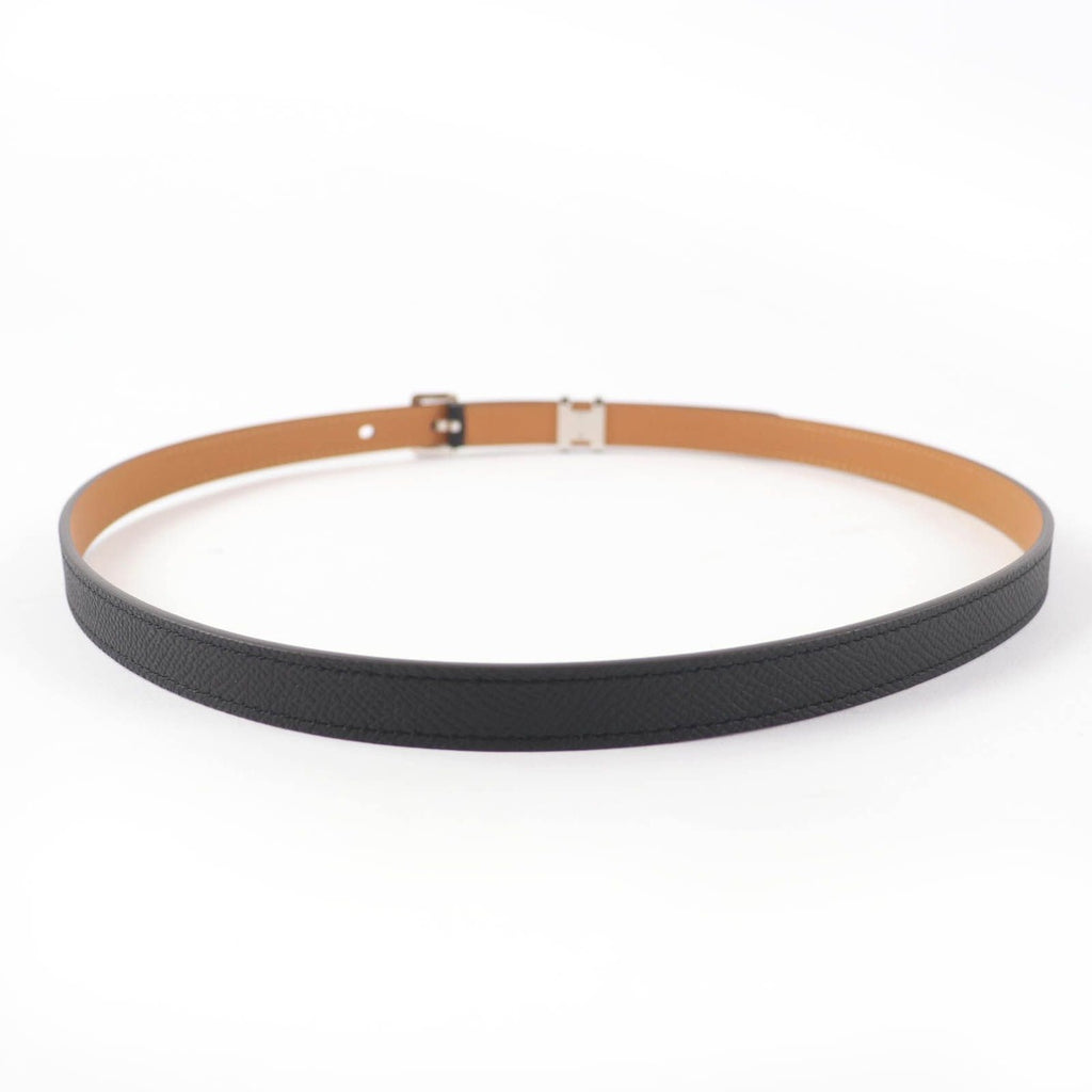 Hermes Pop 15 Veau Epsom Silver Belt Black 75 Box Storage — view 4