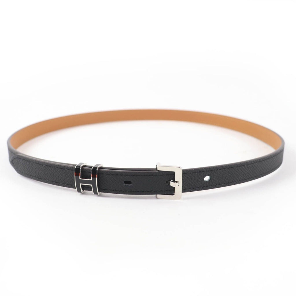 Hermes Pop 15 Veau Epsom Silver Belt Black 75 Box Storage