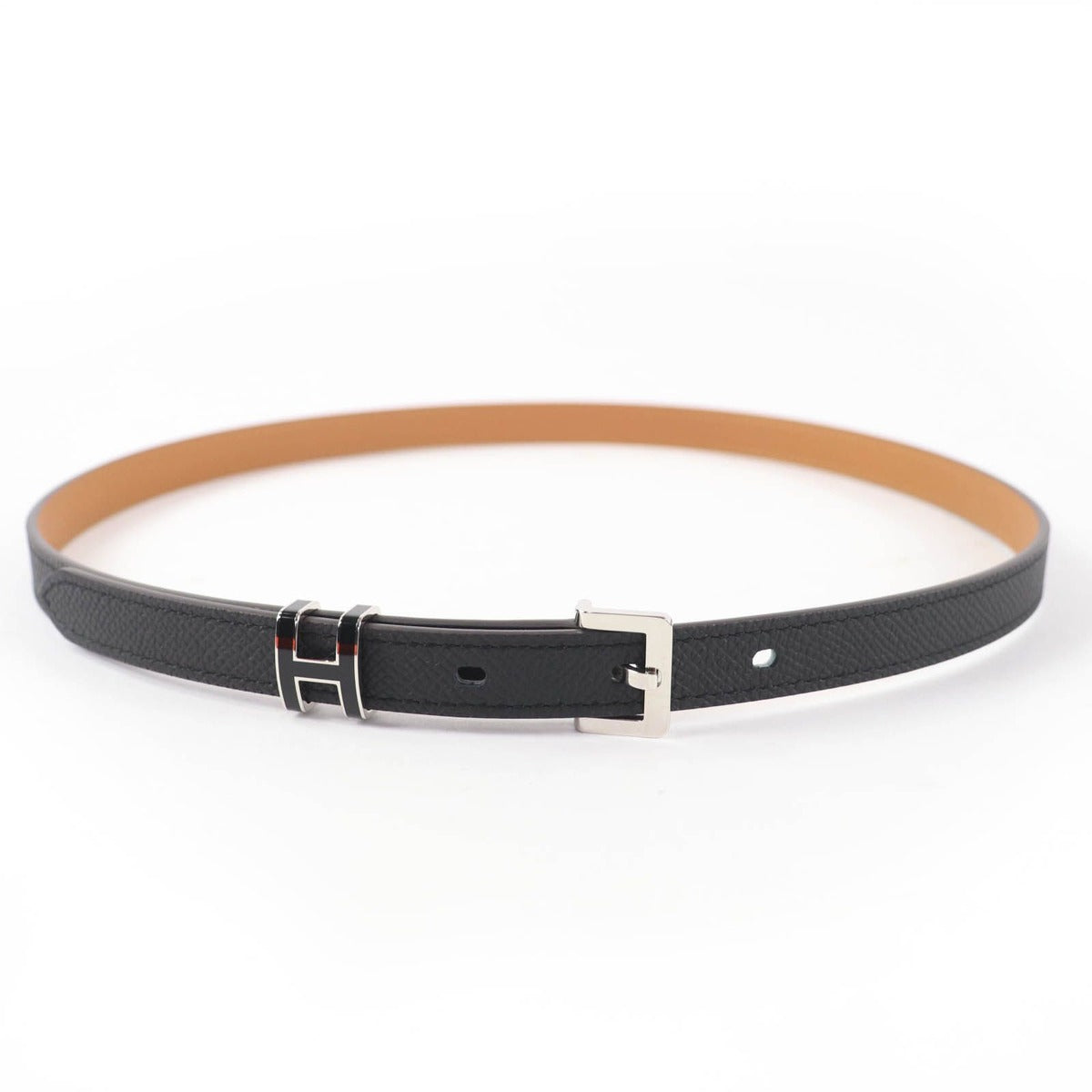 Hermes Pop 15 Veau Epsom Silver Belt Black 75 Box Storage