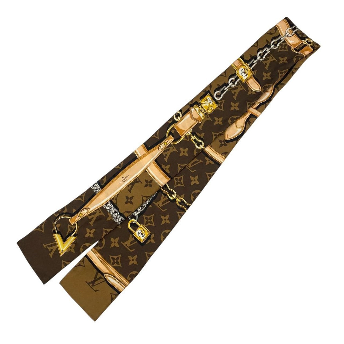 Louis Vuitton Bandeau Scarf Monogram Silk Brown — view 2