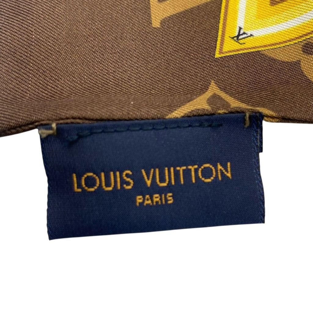 Louis Vuitton Bandeau Scarf Monogram Silk Brown — view 3