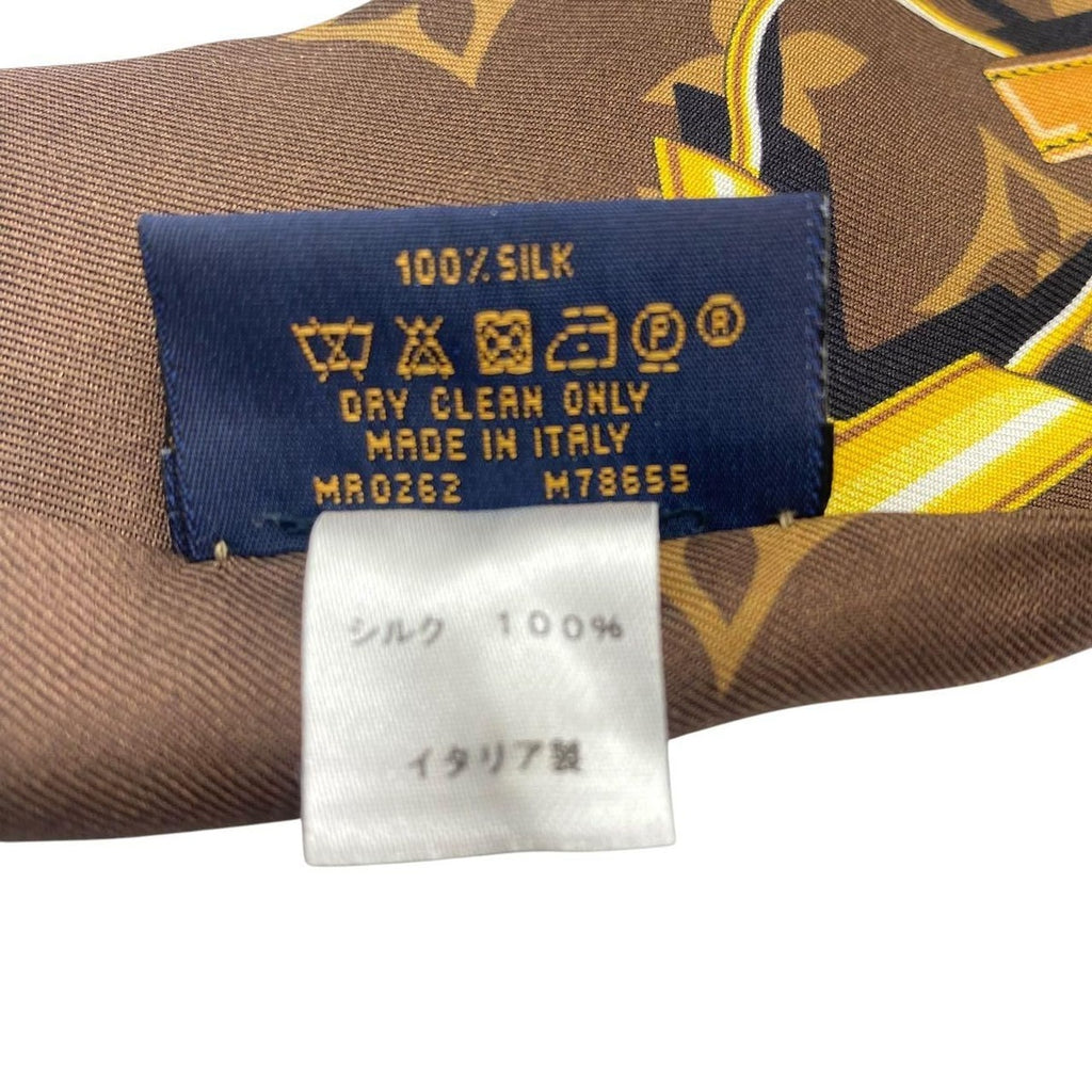 Louis Vuitton Bandeau Scarf Monogram Silk Brown — view 4