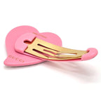 Gucci Interlocking Heart Hair Clip Width Resin Pink — view 3
