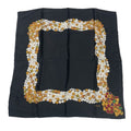 Chanel Scarf Silk Accessory Pattern Black