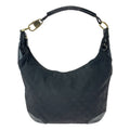 Gucci Black Gold Hardware GG Canvas Leather 001 4157 Shoulder Bag