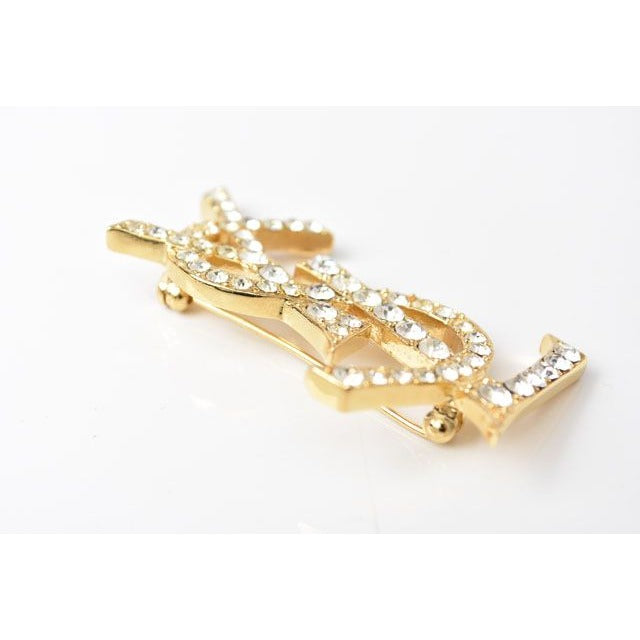 Saint Laurent Pin Brooch Badge Monogram YSL Logo — view 3