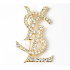 Saint Laurent Pin Brooch Badge Monogram YSL Logo