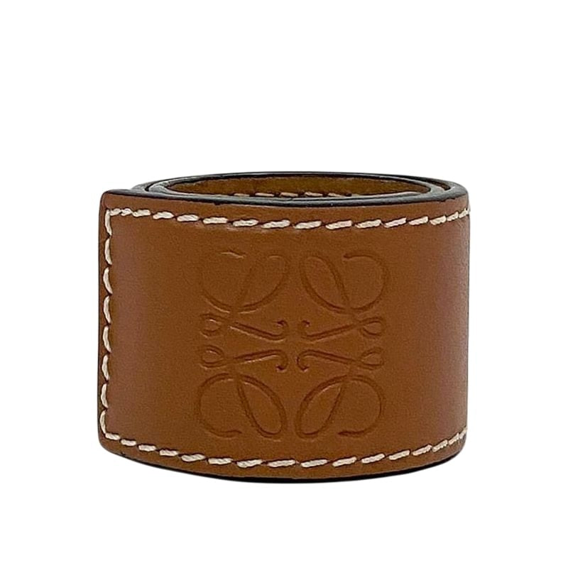 Loewe Bracelet Brown Anagram Leather