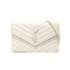 Saint Laurent Yves Shoulder Bag Cassandra Silver