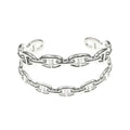 Hermes Chaine D'ancre Double Bracelet ST AG 925 Silver Accessories