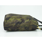 Prada Camouflage Pattern 2-Way Shoulder Bag Handbag Nylon Khaki Black — view 4