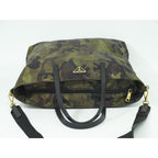 Prada Camouflage Pattern 2-Way Shoulder Bag Handbag Nylon Khaki Black — view 5