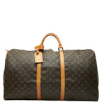 Louis Vuitton Monogram Keepall 60 Boston Bag Brown