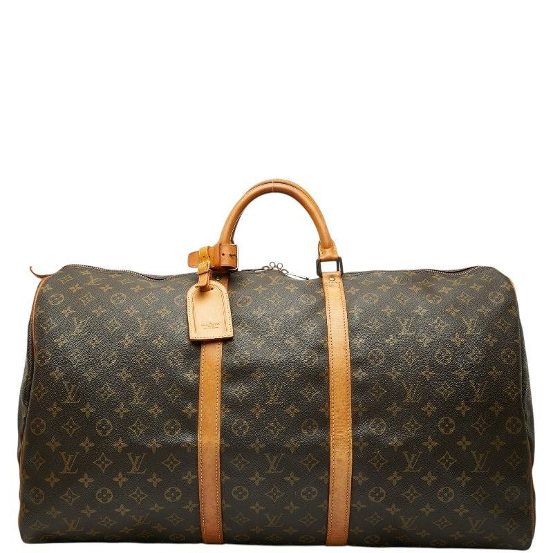 Louis Vuitton Monogram Keepall 60 Boston Bag Brown