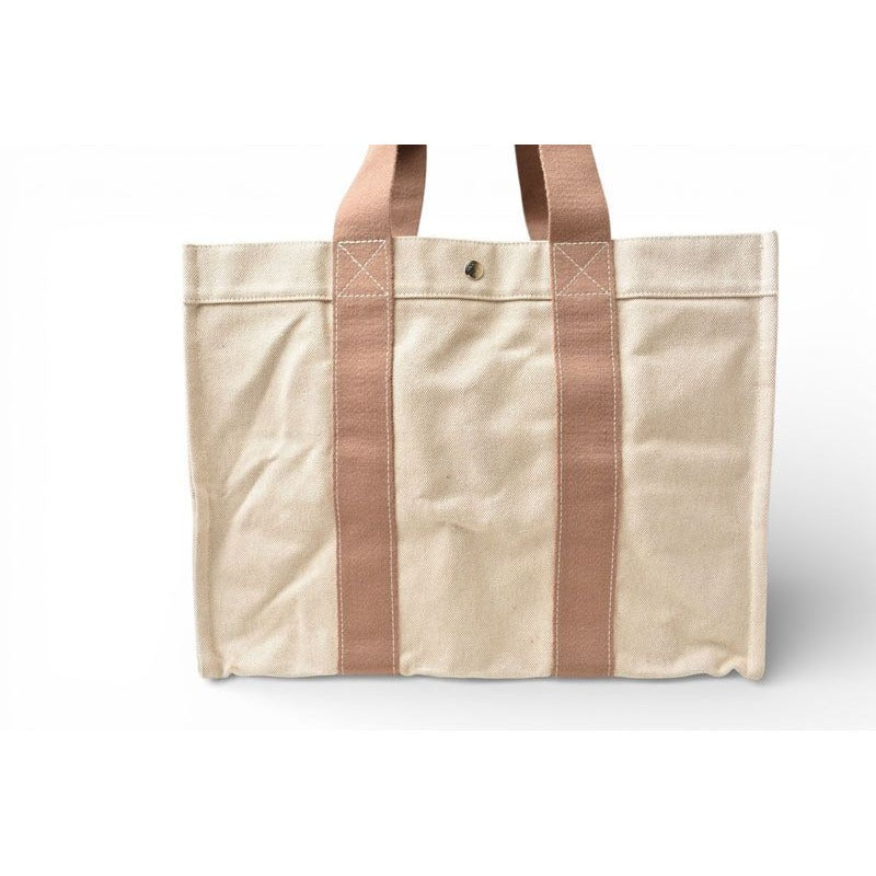 Hermes Tote Bora Cabas Doplage GM Palladium Canvas Beige — view 7