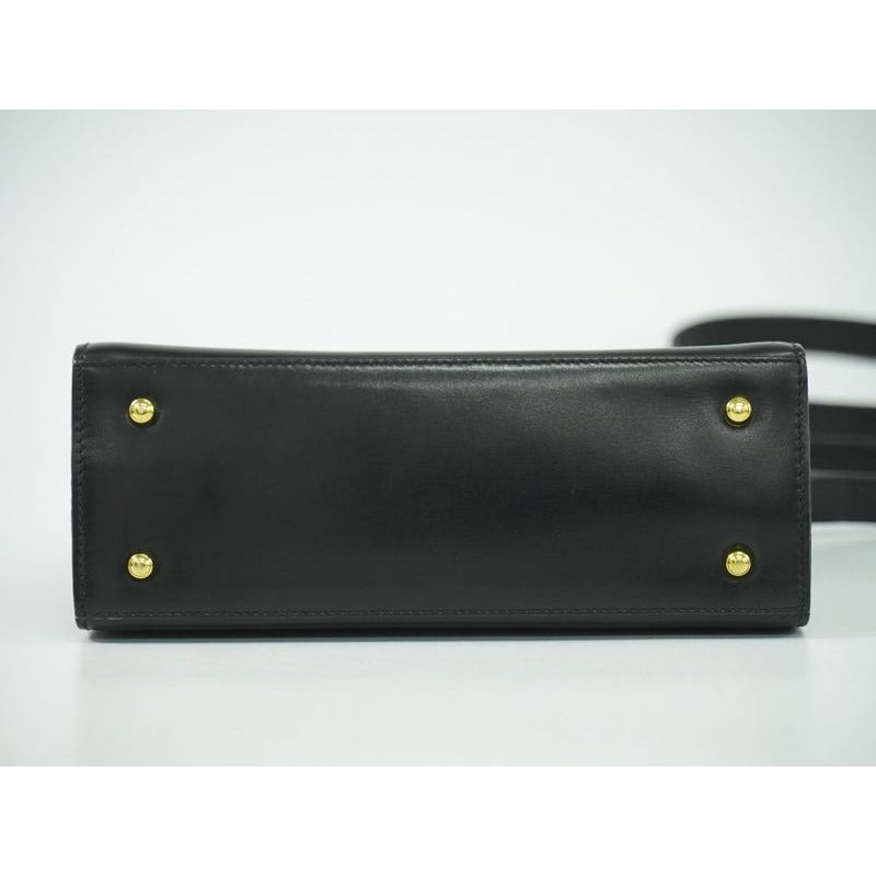 Gucci Lady Lock 2-Way Shoulder Bag Handbag Pochette Leather Black — view 4