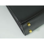 Gucci Lady Lock 2-Way Shoulder Bag Handbag Pochette Leather Black — view 5