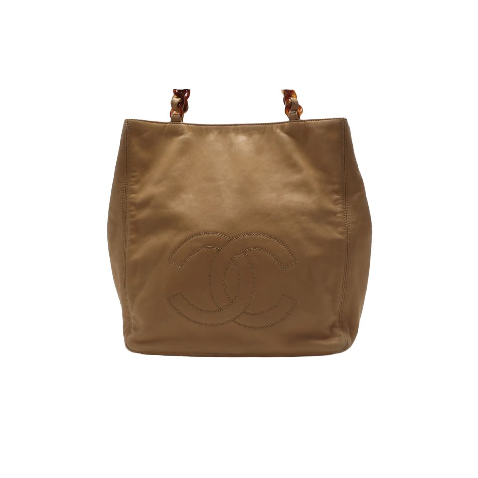 Chanel No 5 CC Logo Leather Tote Shoulder