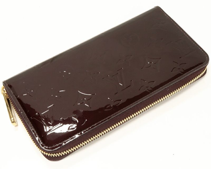 Louis Vuitton Round Zipper Long Wallet With Change Pocket Vernis Amarante Zippy — view 8