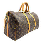 Louis Vuitton Keepall Bandouliere 50 Monogram Leather Brown Light Boston — view 2