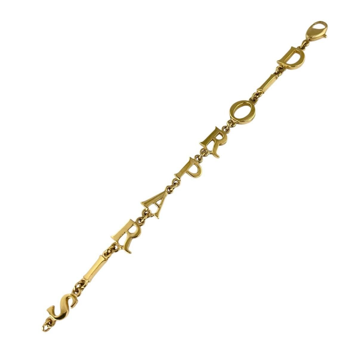 Dior Chain Bracelet Logo Paris Gold
