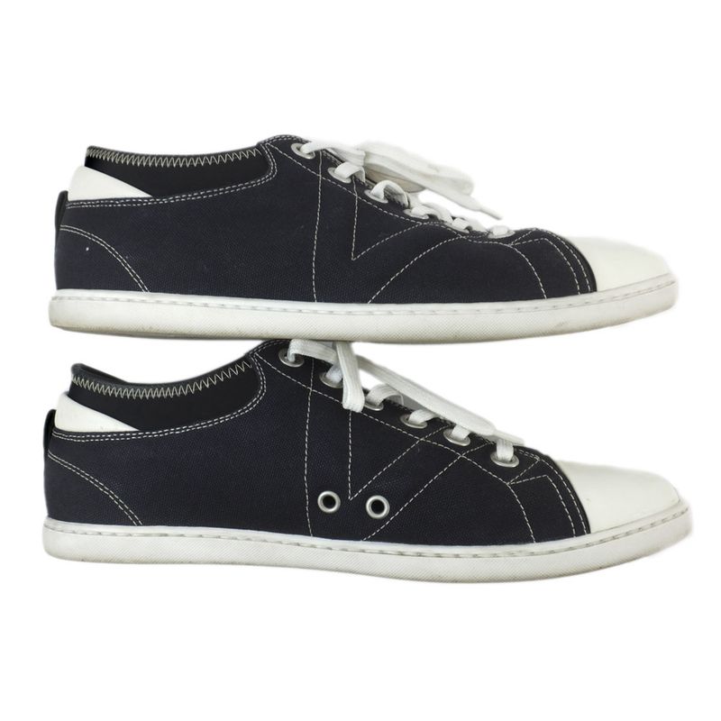 Louis Vuitton Low Cut Sneakers Navy Size 7 White — view 8