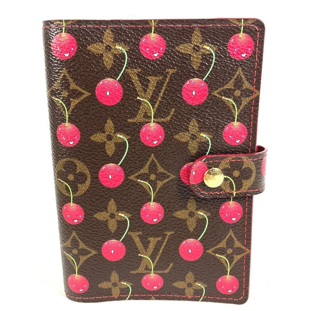Louis Vuitton Notebook Cover Agenda PM Monogram Cherry Canvas Brown