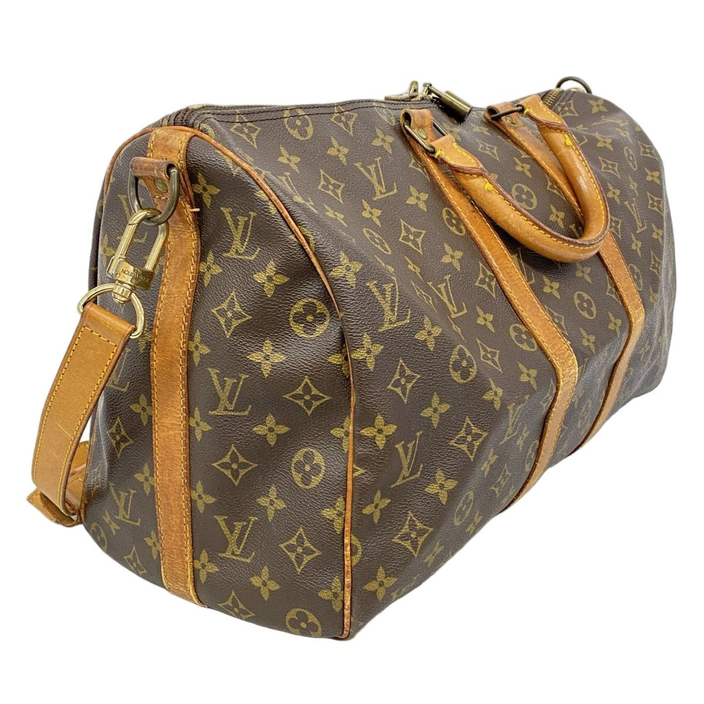 Louis Vuitton Boston Bag Monogram Keepall Bandouliere 45 Brown — view 2