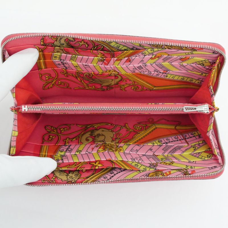 Hermes Azap Long Silk-in Veau Epsom Pink Silver Hardware — view 8