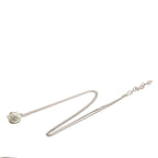 Chanel Camellia CC Logo Rhinestone Chain Belt 2 Rows Silver Metal