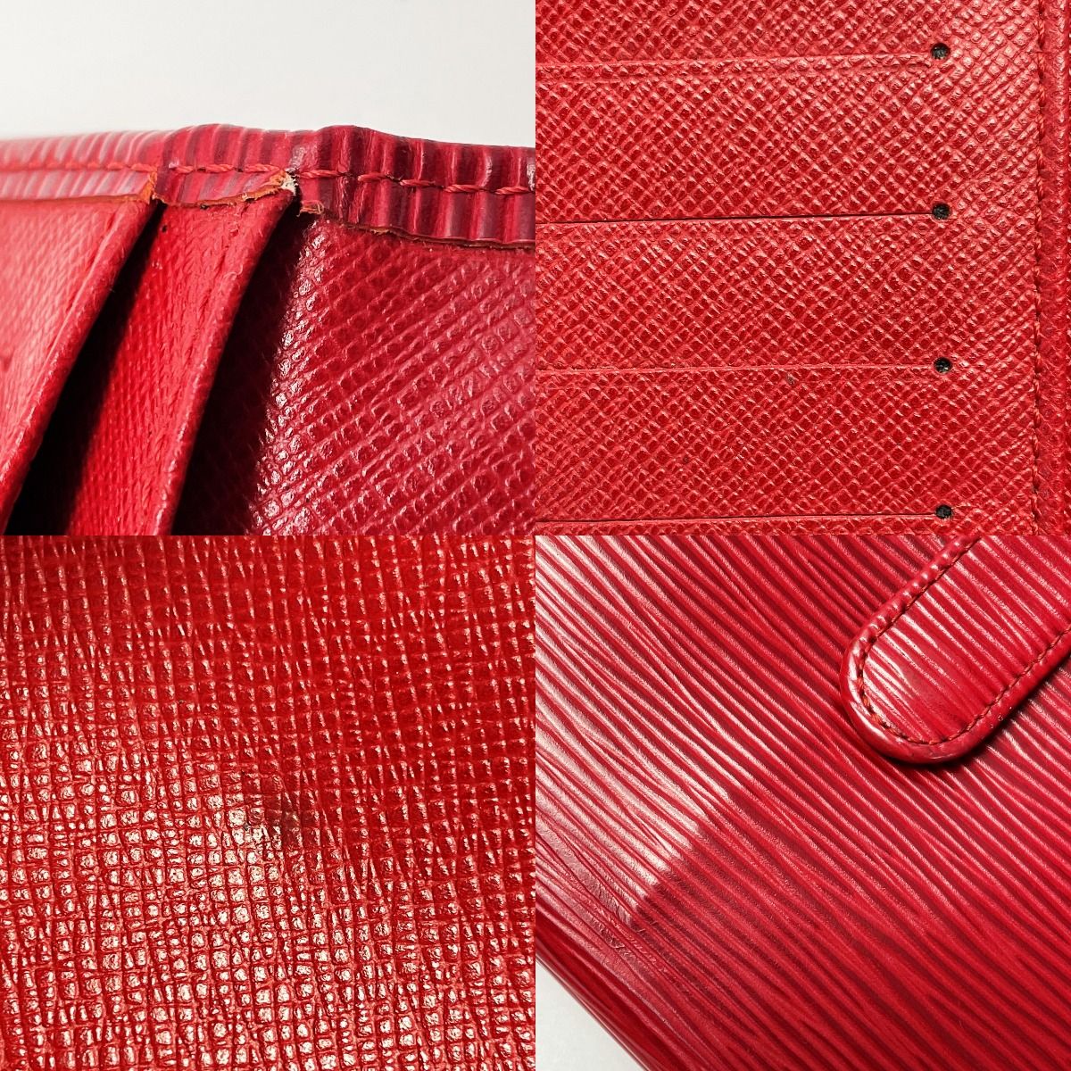 Louis Vuitton Epi Continental Viennois Red Bifold Long Wallet — view 8