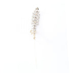 Chanel Brooch CC Logo White Inako — view 2