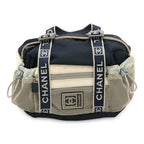 Chanel Sport Line Waist Bag Body 2-Way Handbag Nylon Canvas Ivory