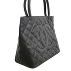 Chanel Tote Reissue Caviar Leather Black Champagne Gold — view 2