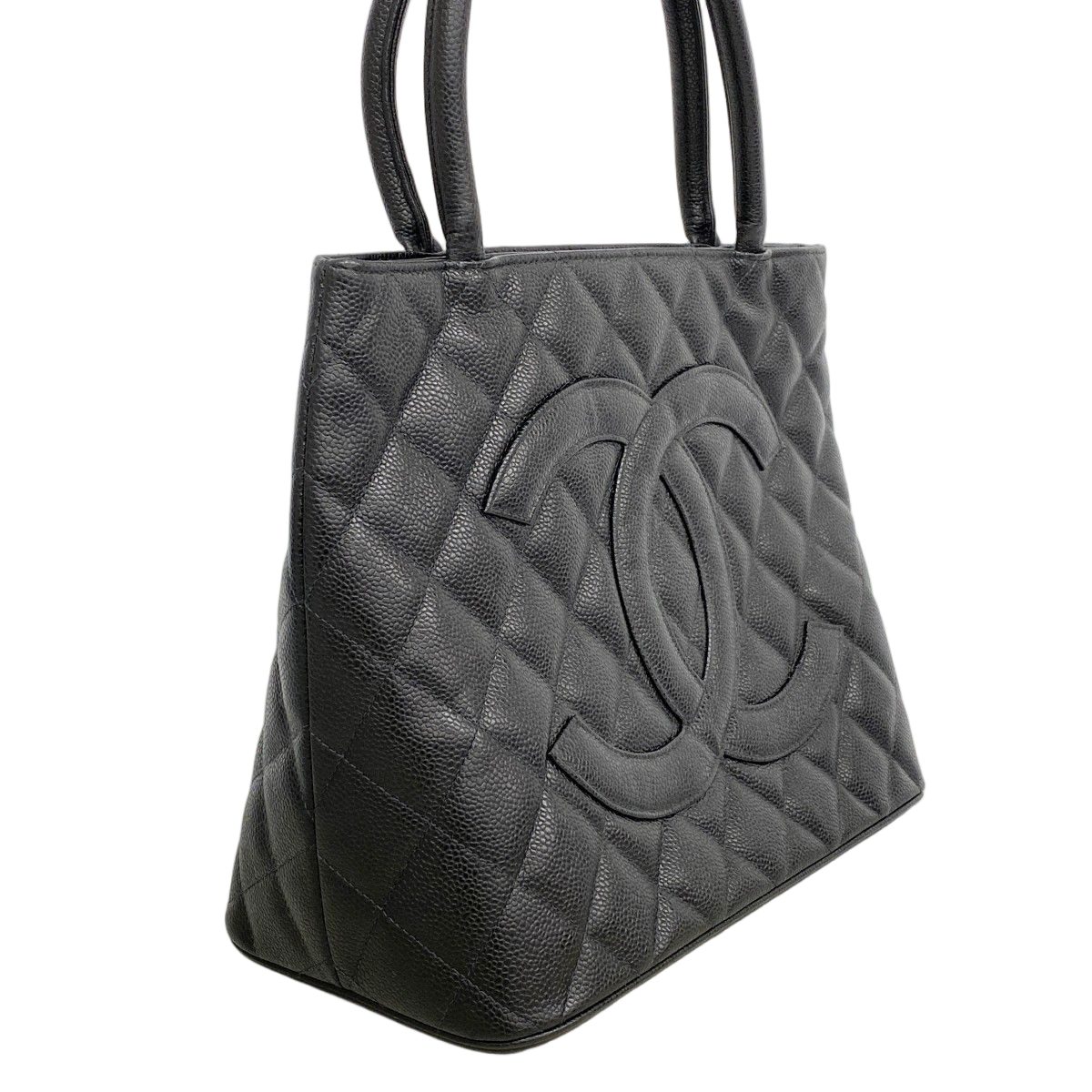 Chanel Tote Reissue Caviar Leather Black Champagne Gold — view 2